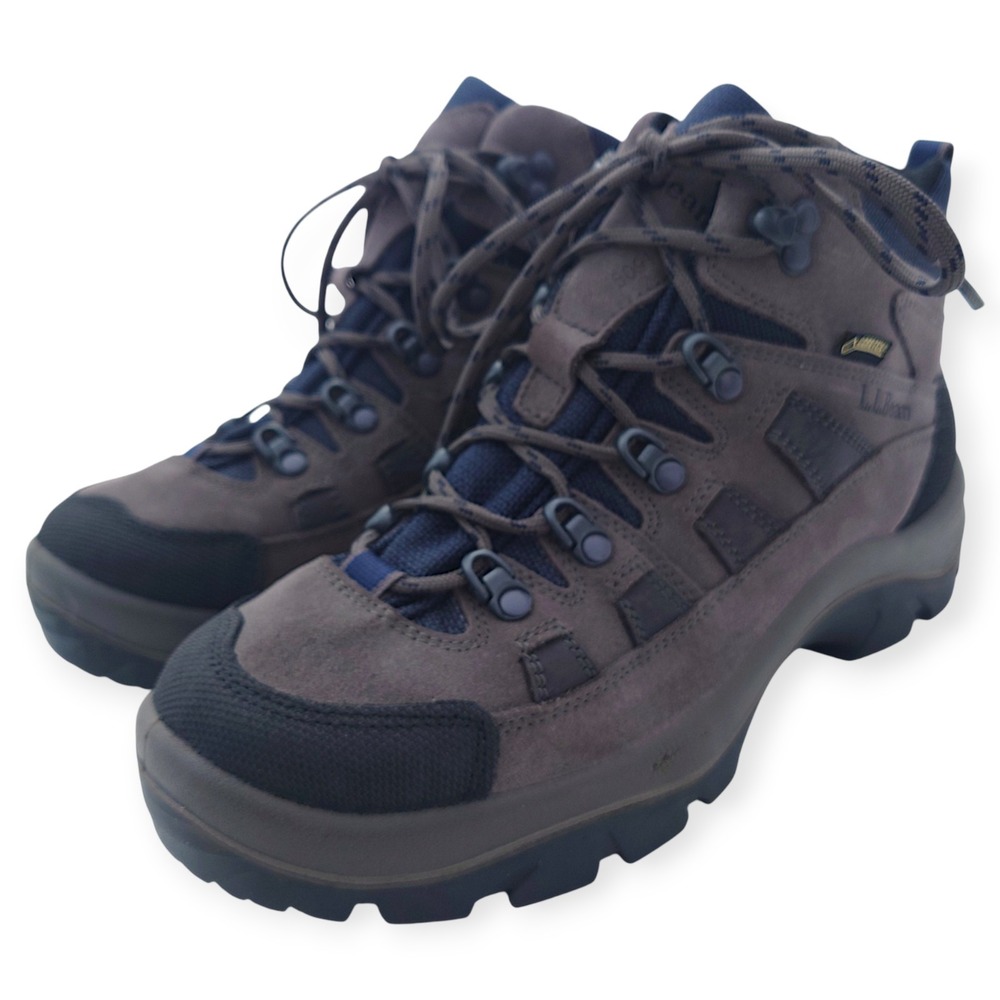 LL Bean Gore-Tex Hiking Boots Mens 7.5 Brown Made in Italy Vibram Waterproof